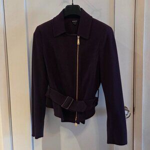 WORTH NEW YORK - Burgundy zippered belted blazer - Size 10